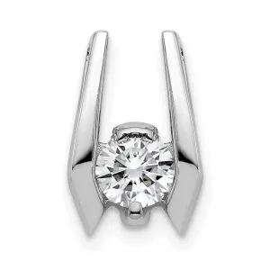 14k White Gold 4.75mm AA Diamond Slide