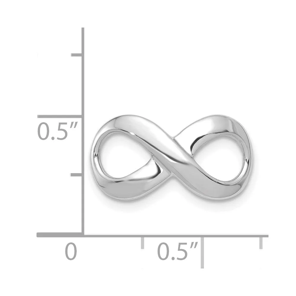 14K White Gold Infinity Slide