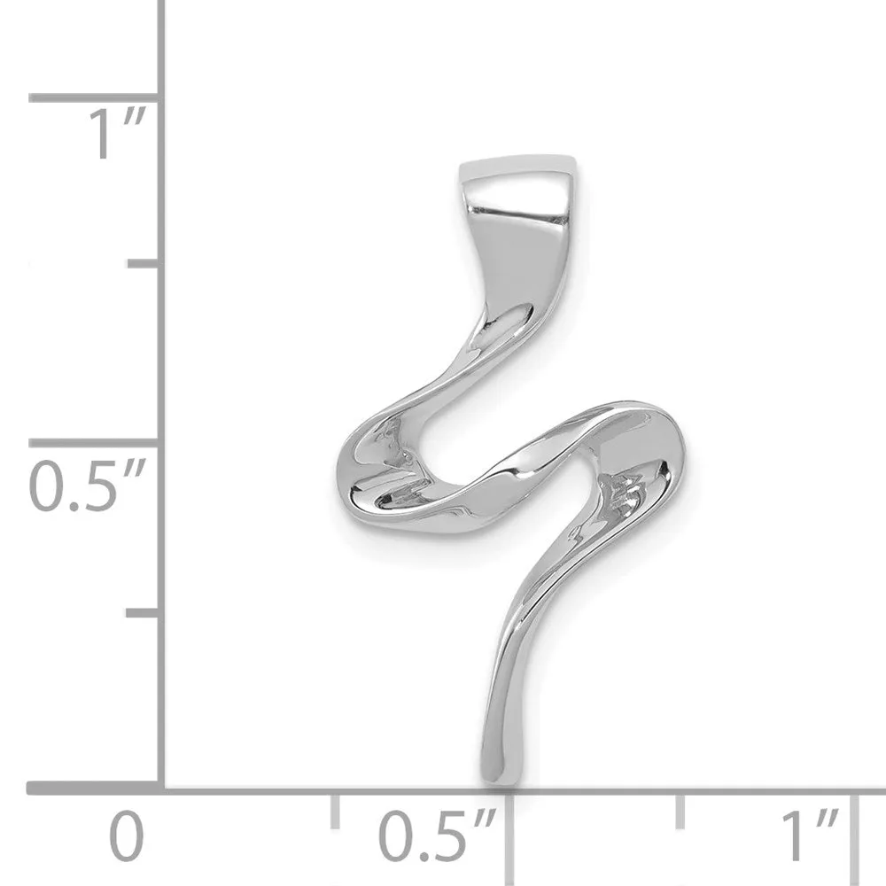 14k White Gold Omega Slide