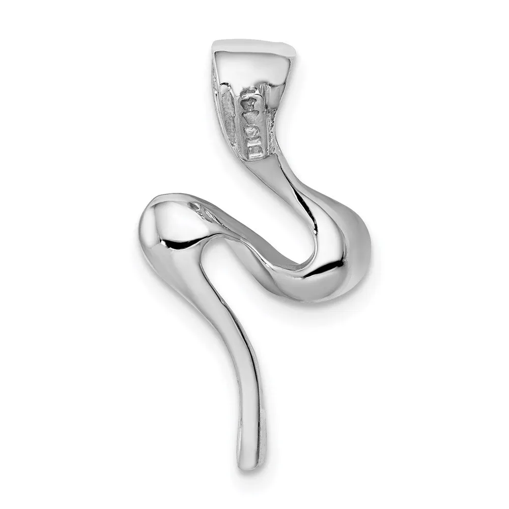 14k White Gold Omega Slide