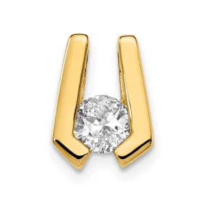 14k Yellow Gold AA 4.5mm Diamond Slide