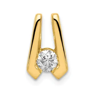 14k Yellow Gold AAA 4mm Diamond Slide