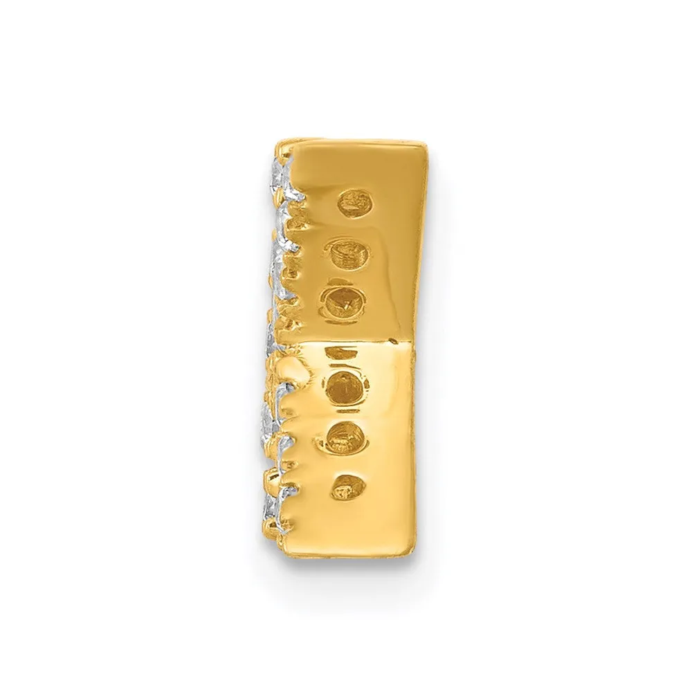 14k Yellow Gold Diamond Letter K Initial Charm