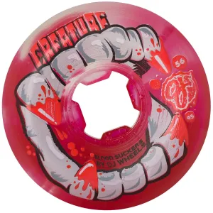 56mm DNA Curbsuckers Bloodsuckers Red Clear Swirl 95a Skateboard Wheels
