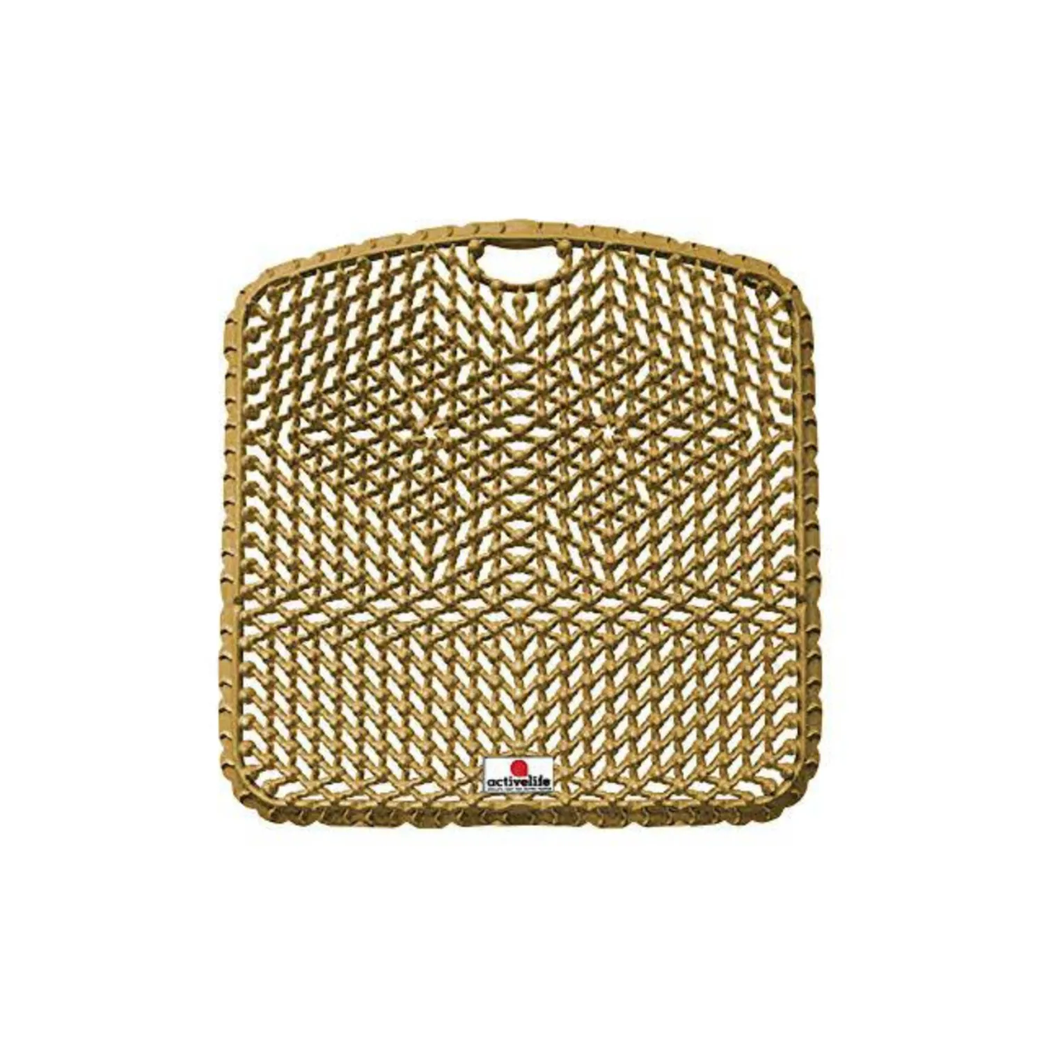 activelife - KONEX Seat Cushion, Office Chair Cushions, Gaming Accessories, Car Seat Cushion for Driving, for Sciatica Pain Relief, 17.5” x 17”, Bronze/Beige