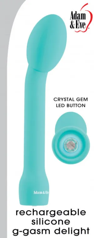 Adam and Eve Rechargeable Silicone G-Gasm Delight  - Aqua