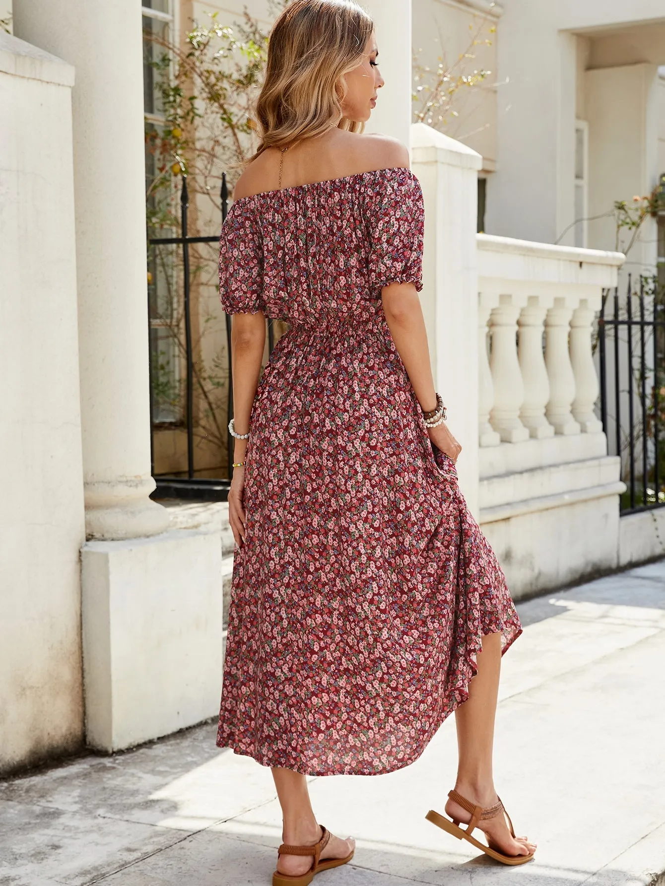 Amelia Off-Shoulder Floral Maxi Dress