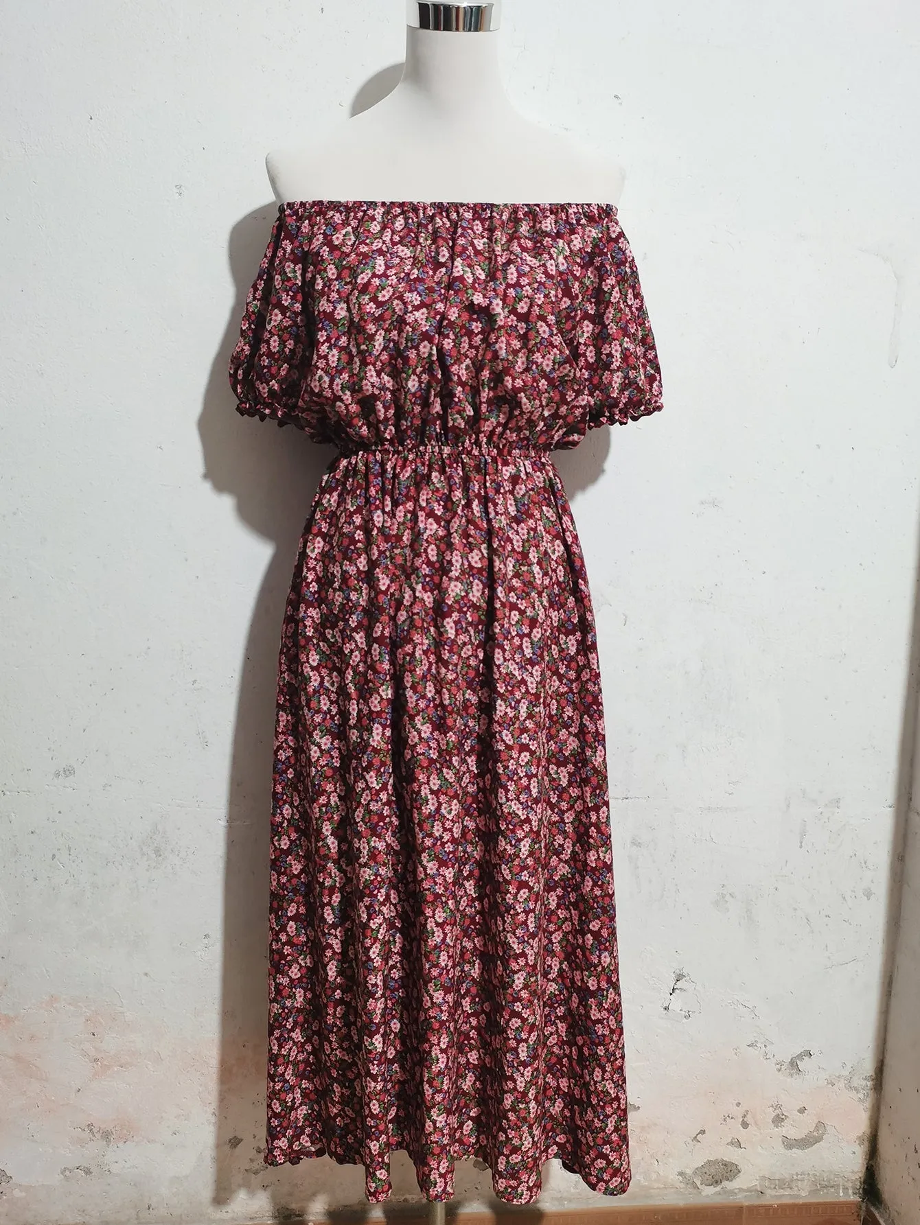 Amelia Off-Shoulder Floral Maxi Dress