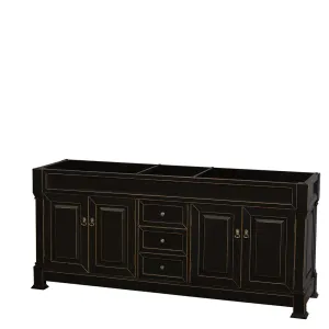 Andover 80 Inch Double Bathroom Vanity in Black