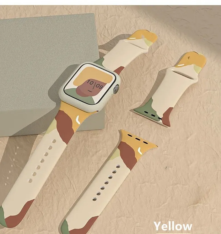 apple-watch-strap-apple-watch-morandi-silicone-heat-transfer-strap-iwatch7-representative-strap