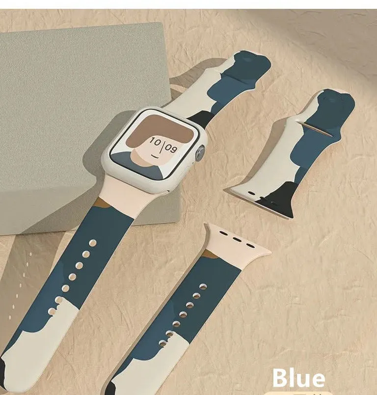 apple-watch-strap-apple-watch-morandi-silicone-heat-transfer-strap-iwatch7-representative-strap