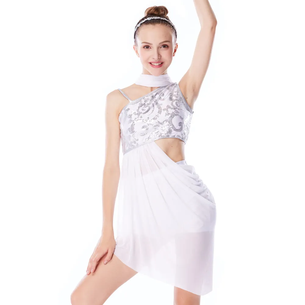 Asymmetrical Auspicious Cloud Lyrical Dress Outfits