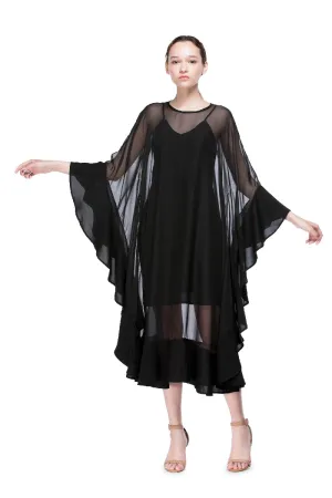 Aura Long Flared Dress