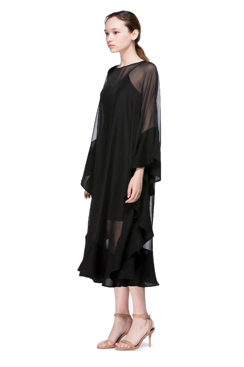 Aura Long Flared Dress