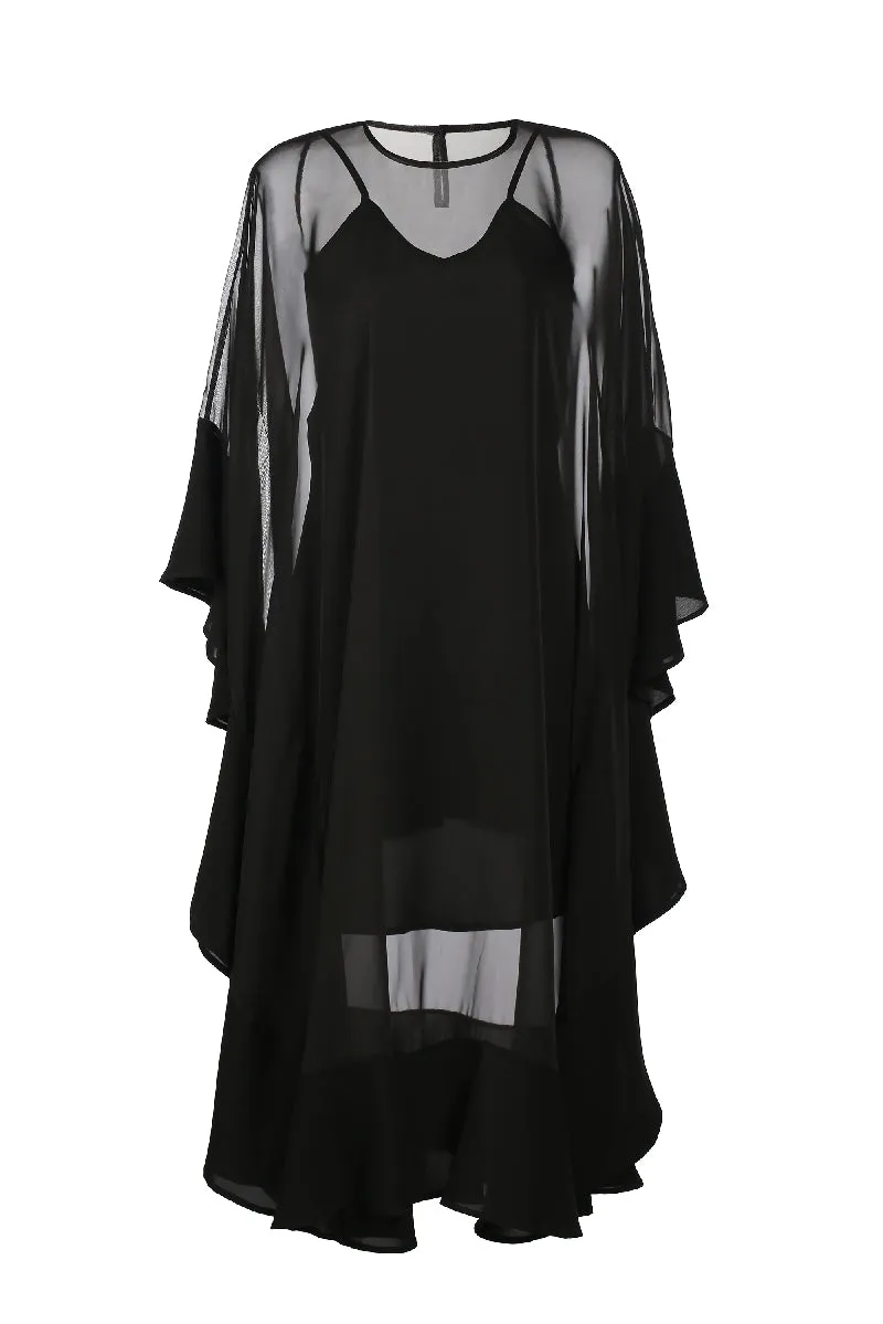Aura Long Flared Dress