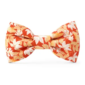 Autumn Leaves Rust Dog Bow Tie