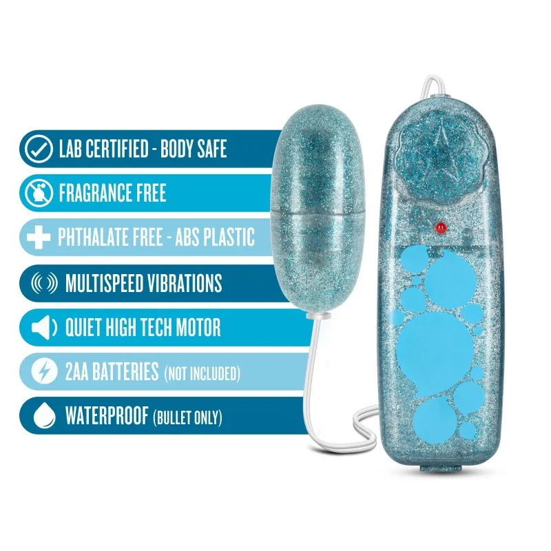 B Yours Glitter Blue Power Bullet