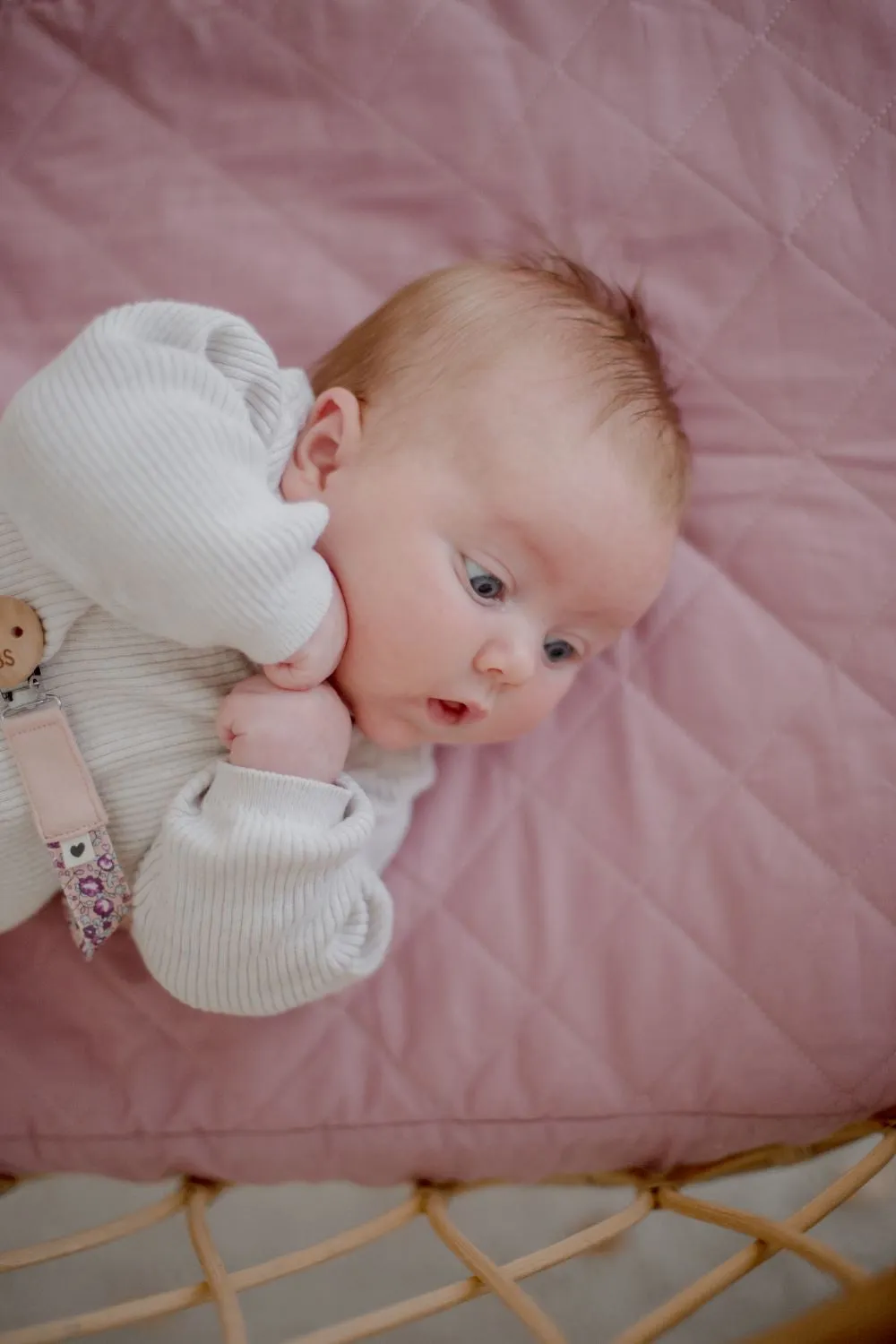 Bambella Waterproof Bassinet Sheet | Dusty Mauve