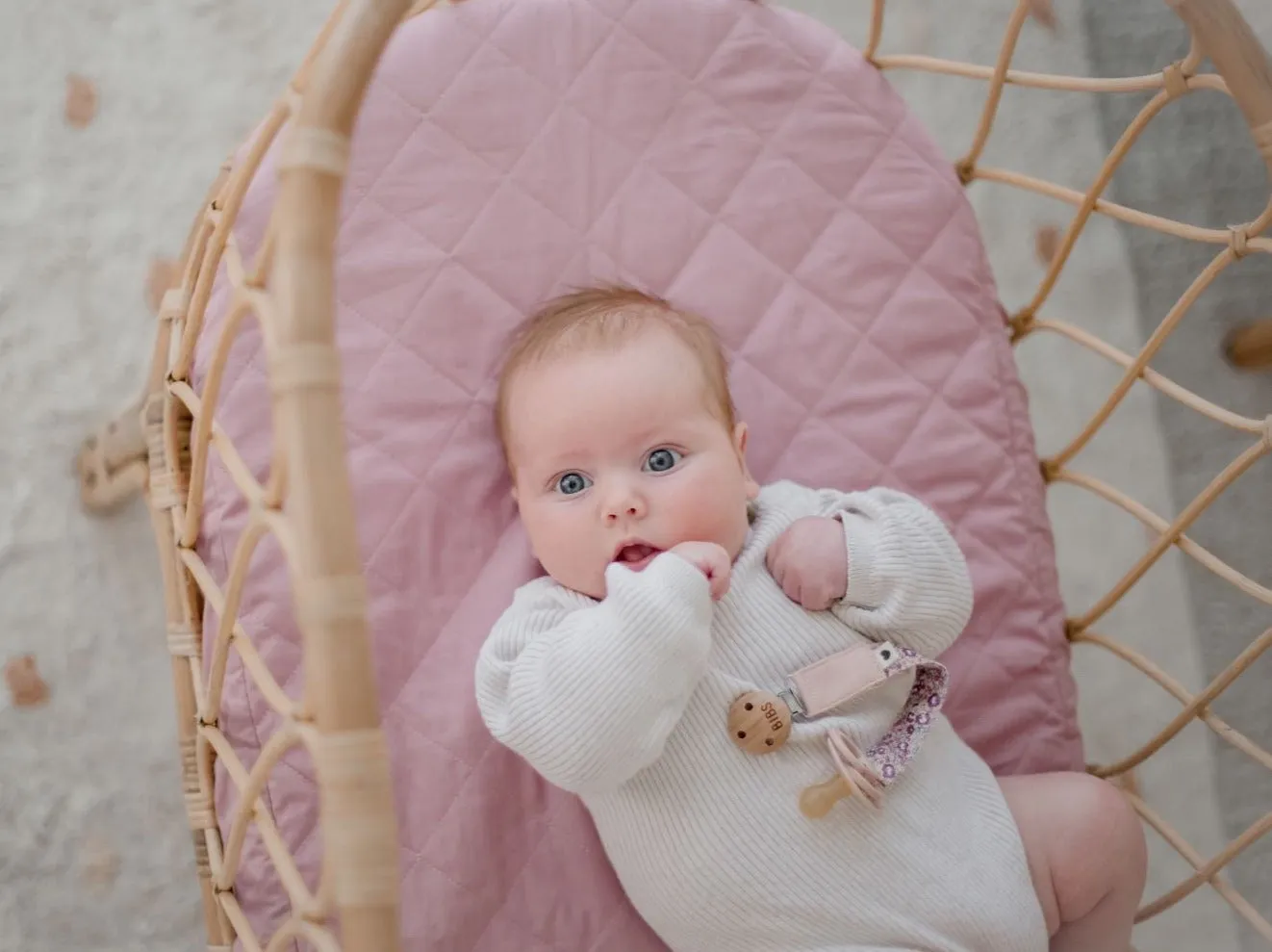 Bambella Waterproof Bassinet Sheet | Dusty Mauve
