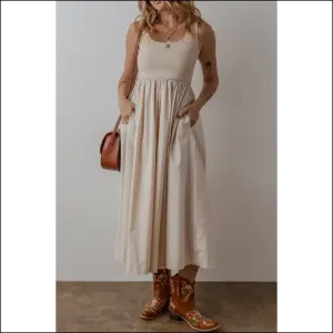 Beige Scoop Neck Ribbed Midi: your Chic Beige Scoop Goddess  👑 from Needful Things!