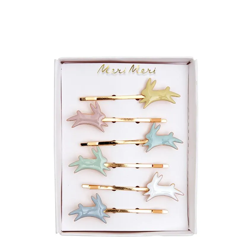 Bunny Enamel Hair Slides