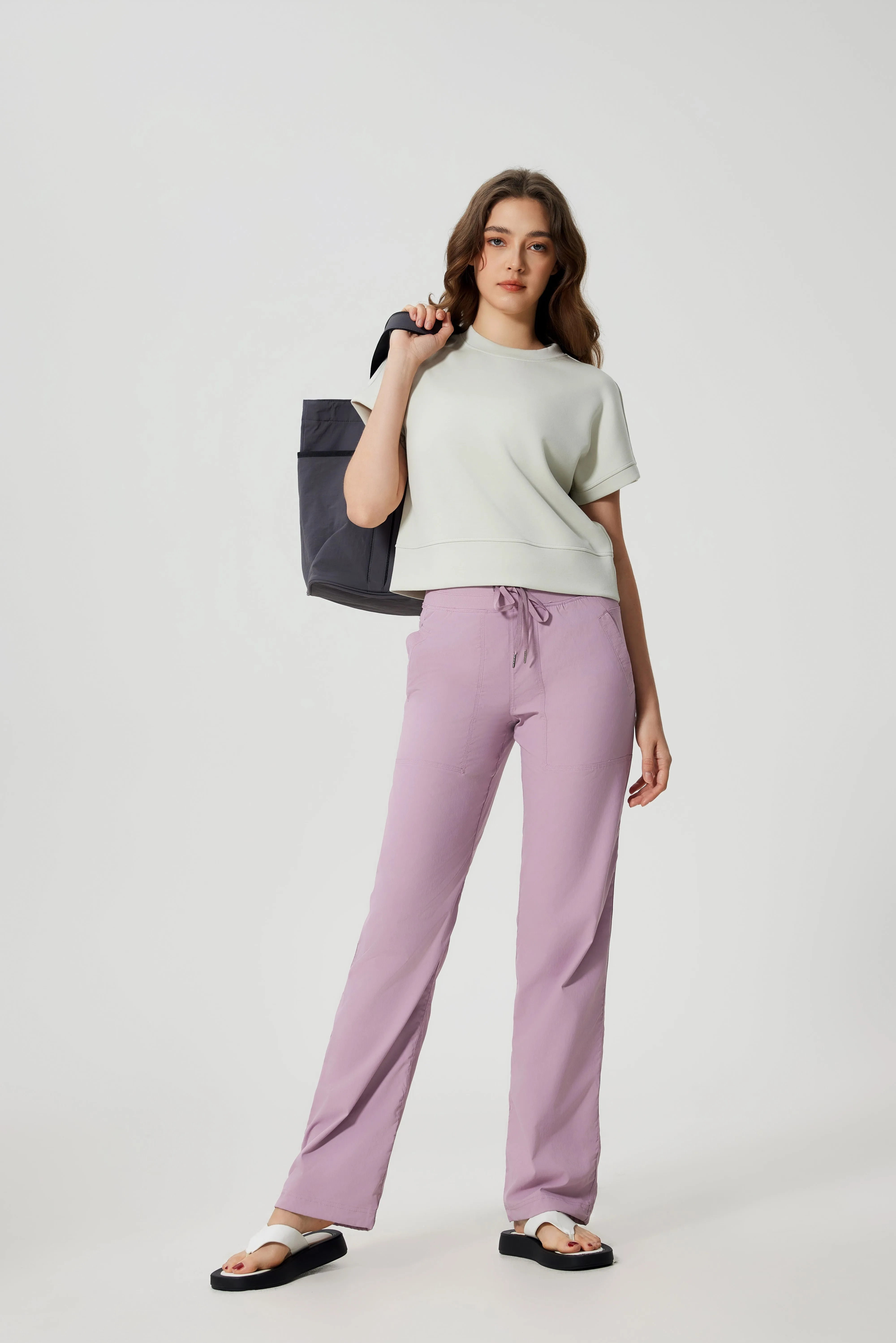 Buttery Soft & Stretchy Flow Pants With Adjustable Hems