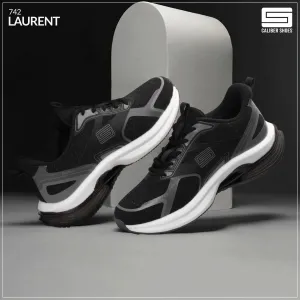 Caliber Shoes Black Sport Shoes for Men/Women (Laurent 742)