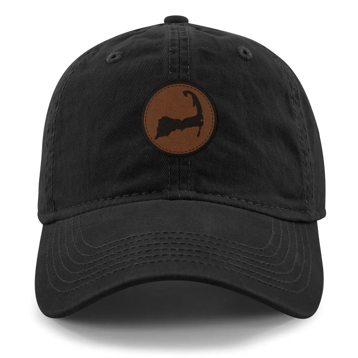 Cape Cod Circle Leather Patch Dad Hat
