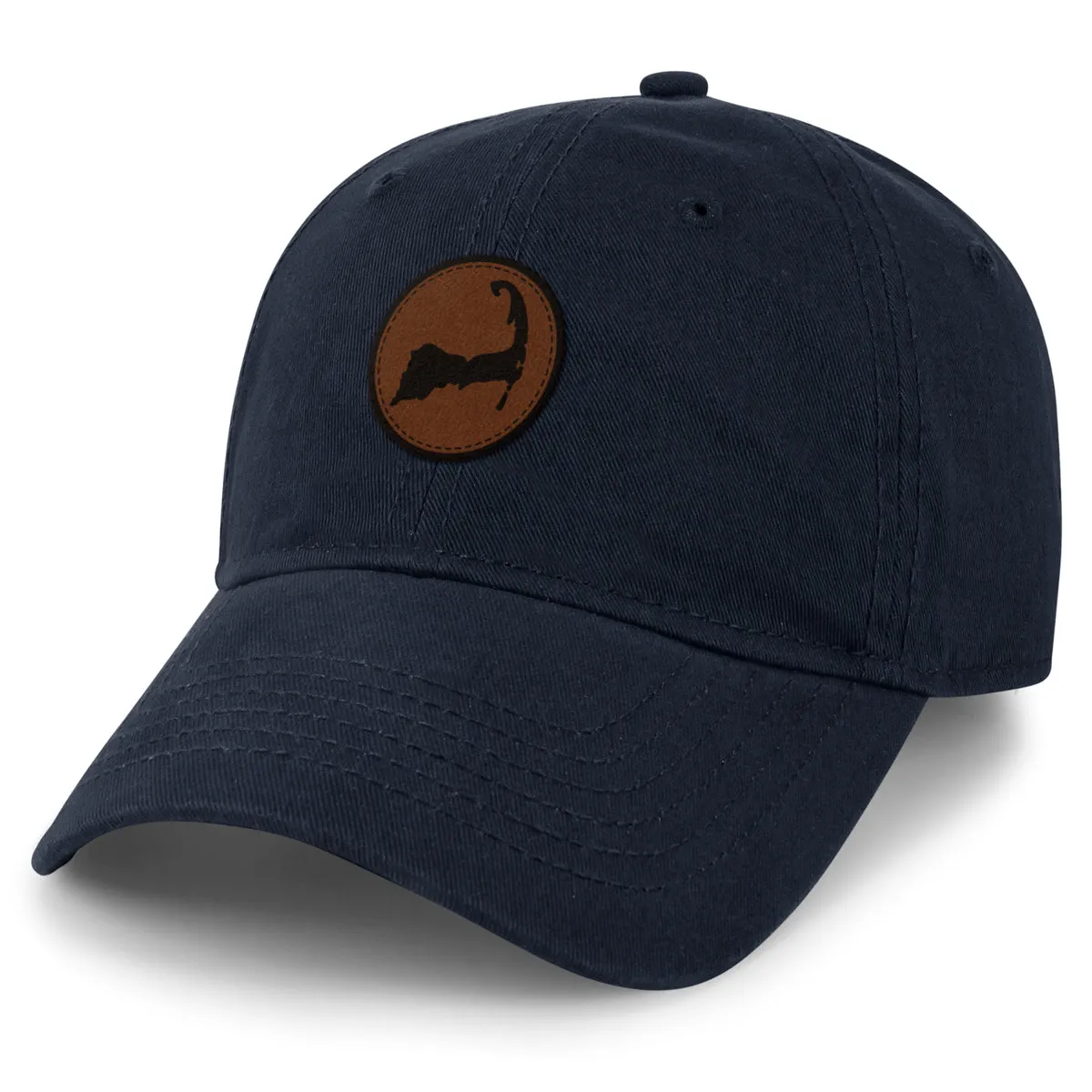 Cape Cod Circle Leather Patch Dad Hat