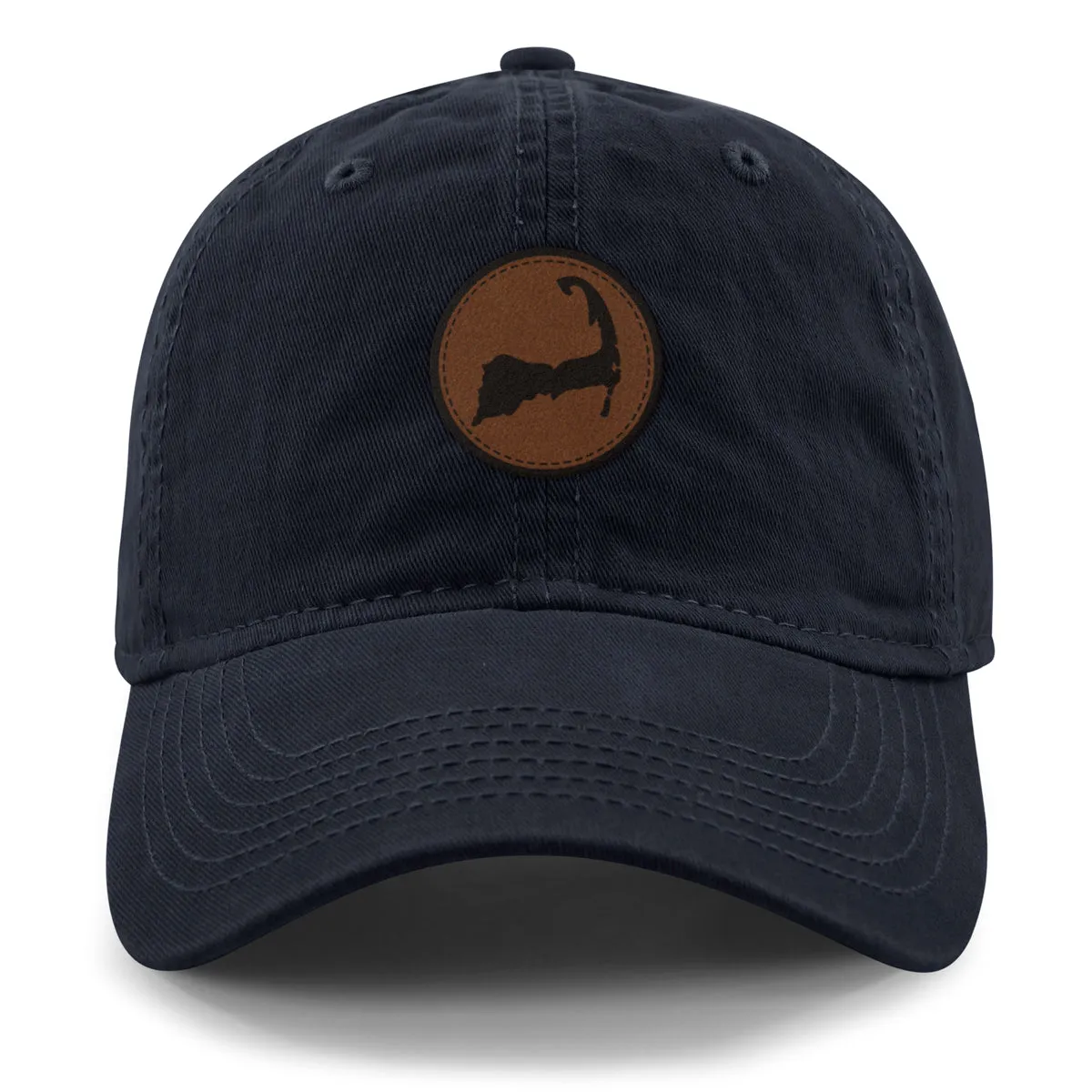 Cape Cod Circle Leather Patch Dad Hat