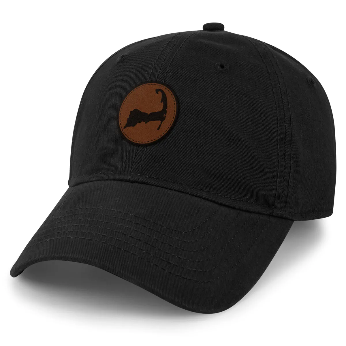 Cape Cod Circle Leather Patch Dad Hat