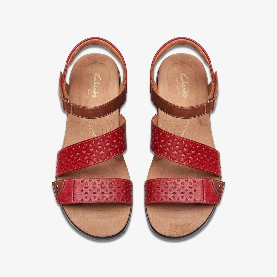 Clarks Women's Kitly Way Cherry | Navy Leather