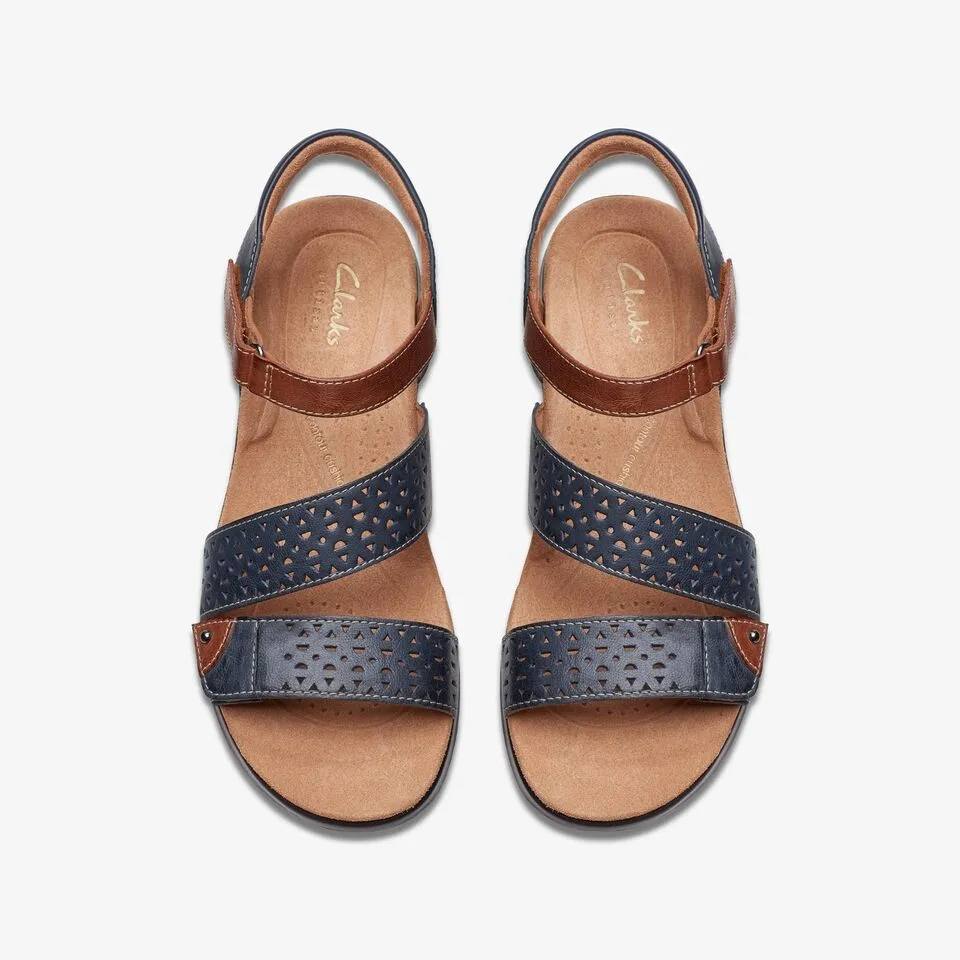 Clarks Women's Kitly Way Cherry | Navy Leather