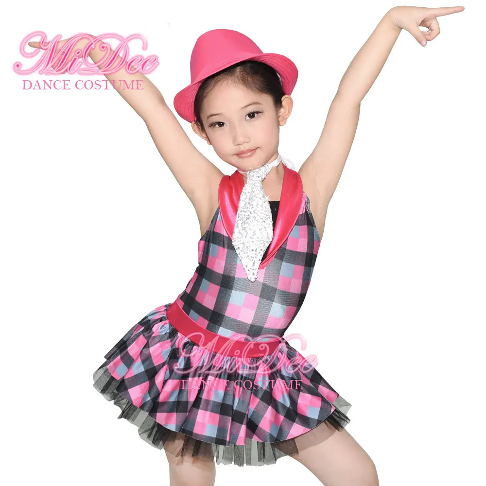Colored Lattice Suit Tutu Dress