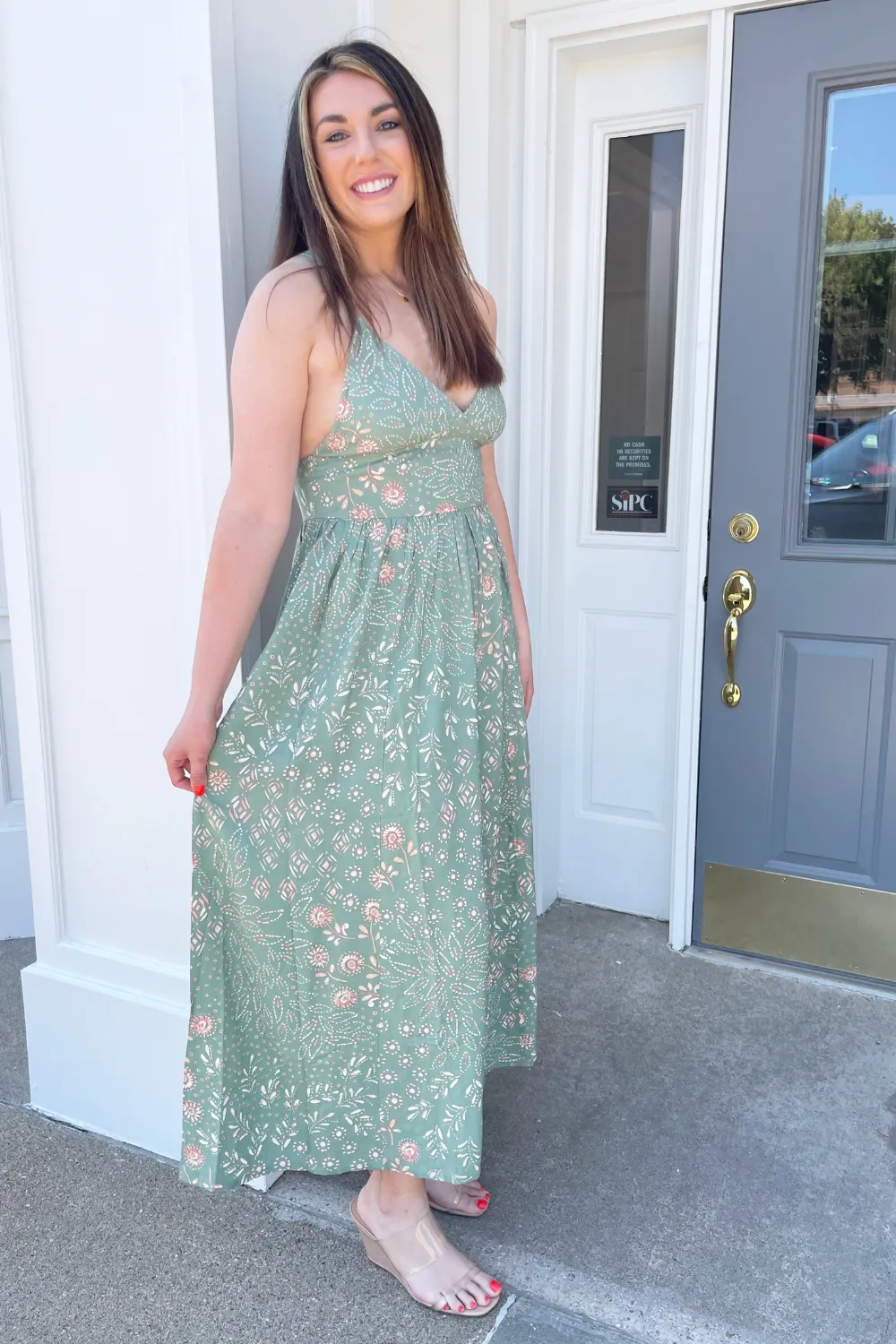 Cosi Bello Woven Maxi Dress