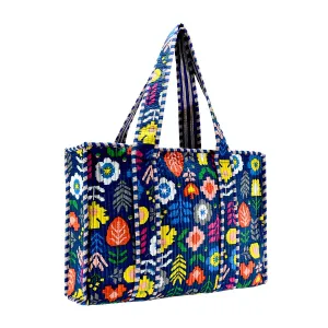 Cotton Block Print Tote Bag- Small & Large