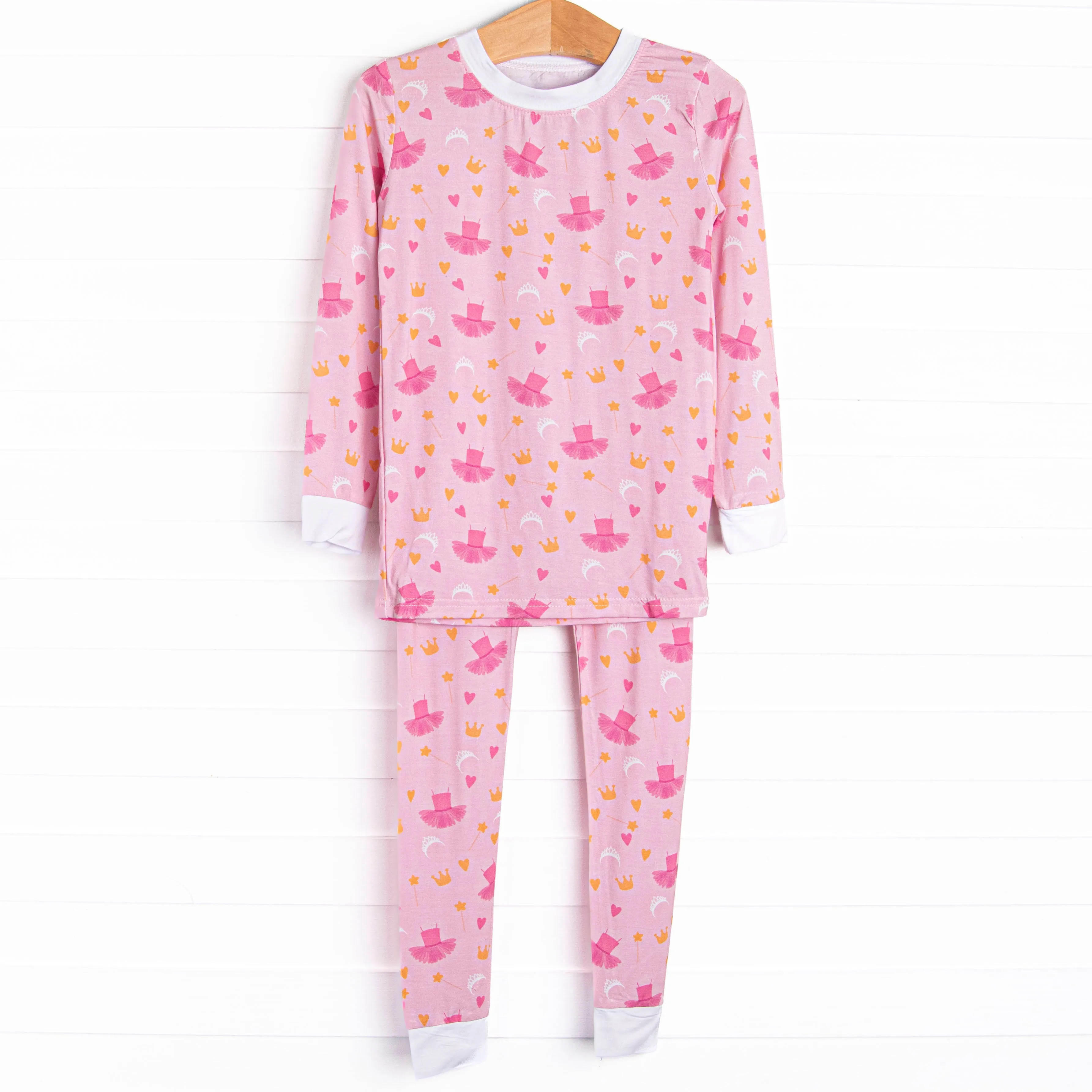 Dancing Queen Bamboo Pajama Set, Pink