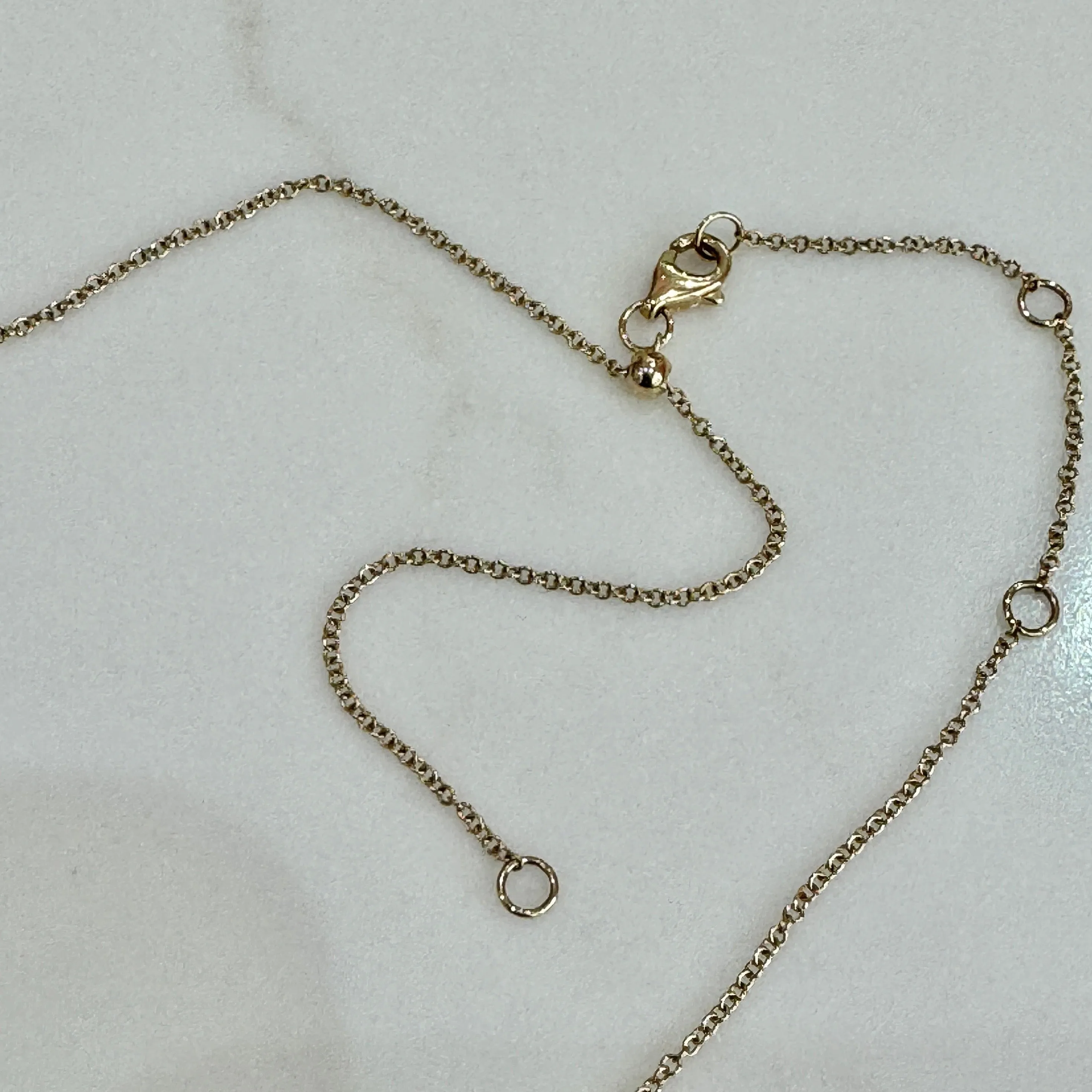 Diamond Bezel and Star Confetti Necklace
