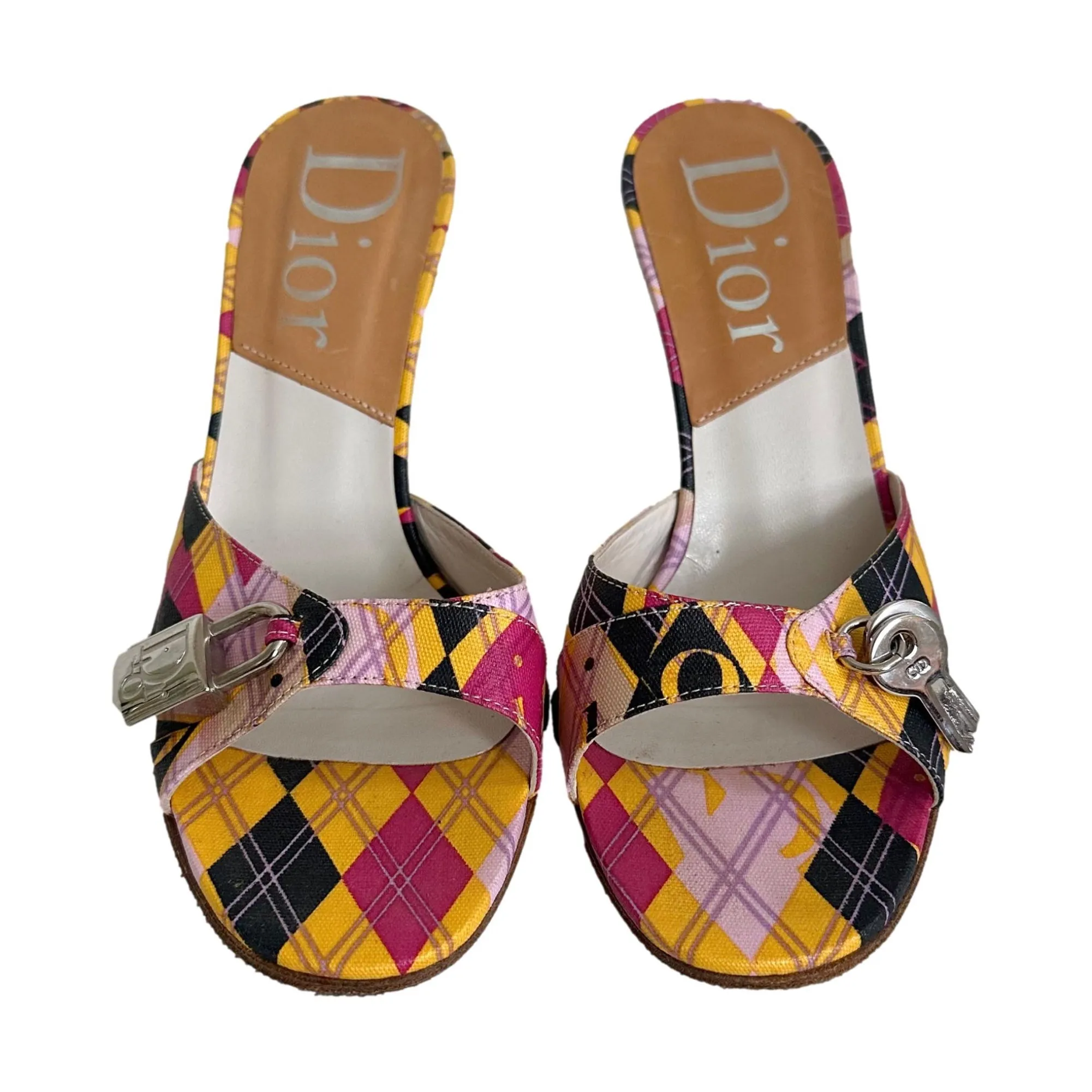 Dior Harlequin Logo Lock Heels