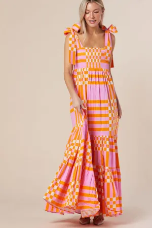 Dove | Checkered Maxi Dress