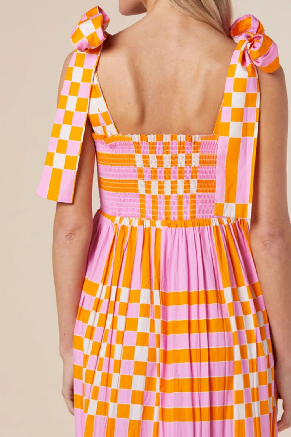 Dove | Checkered Maxi Dress