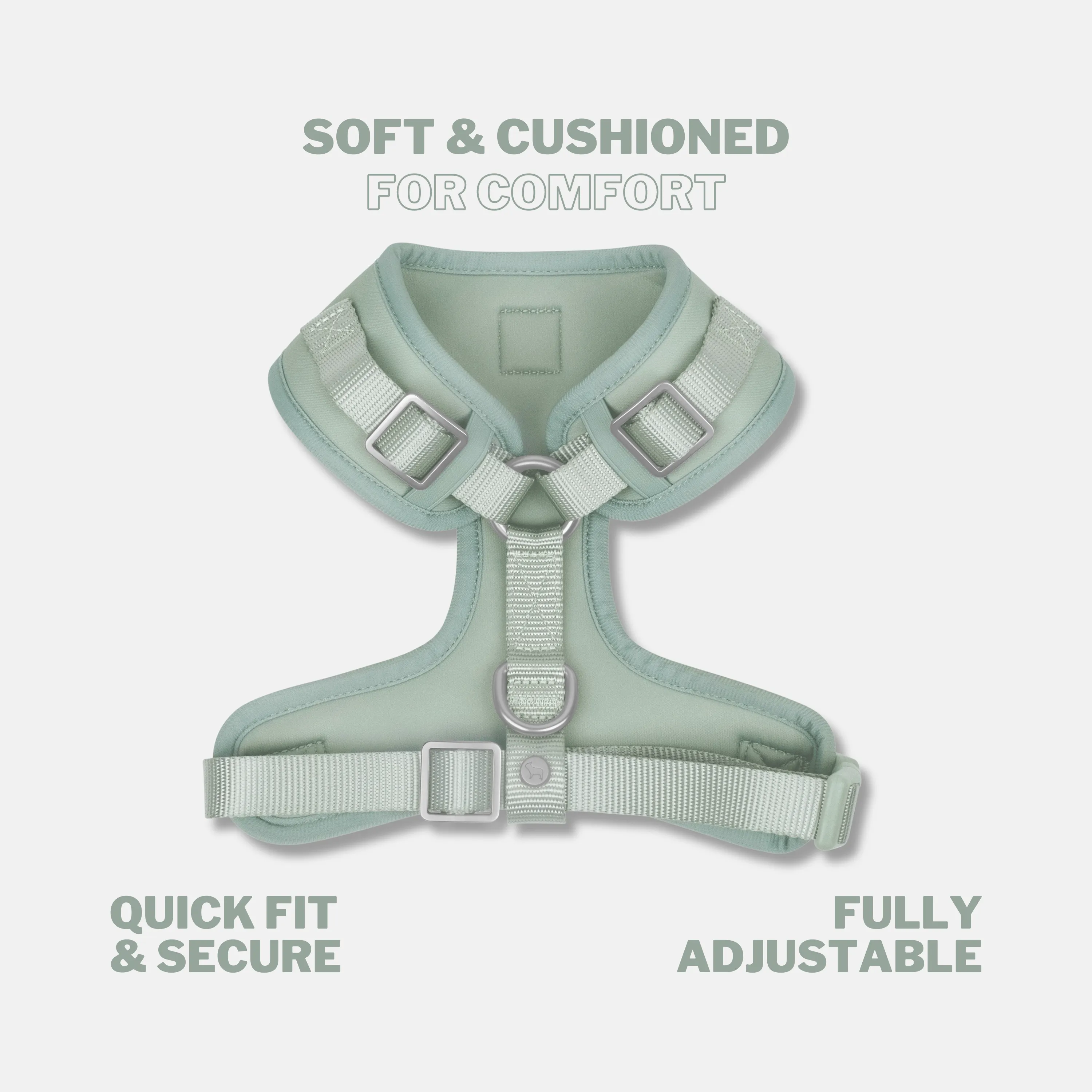 Easy Fit Nylon Fabric Cushioned Dog Harness | Pistachio Green