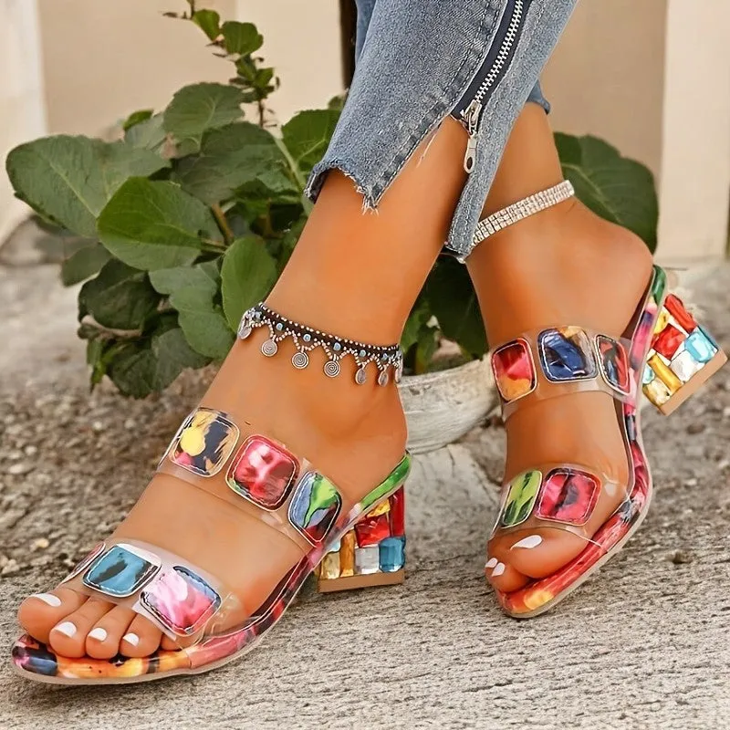 Evelyn | Women’s Colorful Low-Heeled Sandals