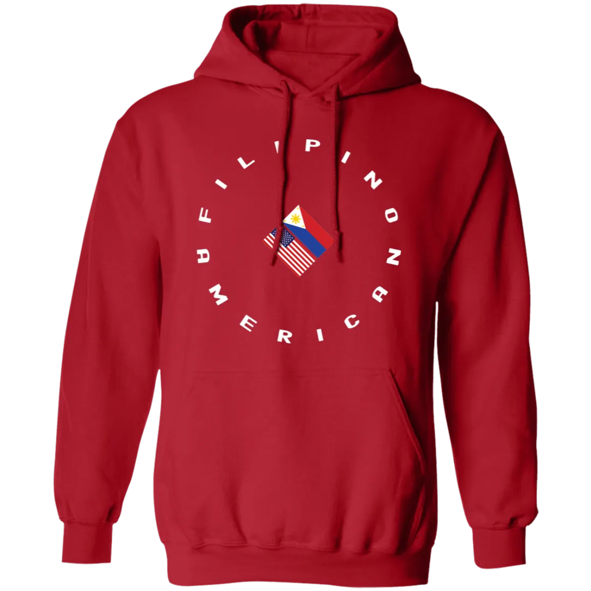 Filpino American in Circle Flags Unisex Pullover Hoodie
