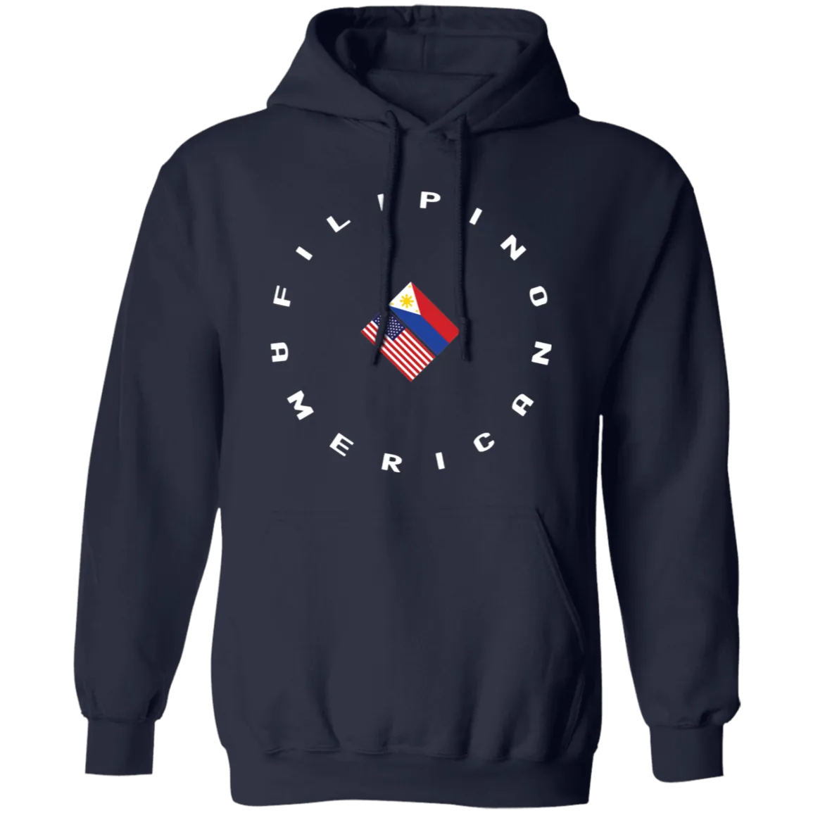 Filpino American in Circle Flags Unisex Pullover Hoodie