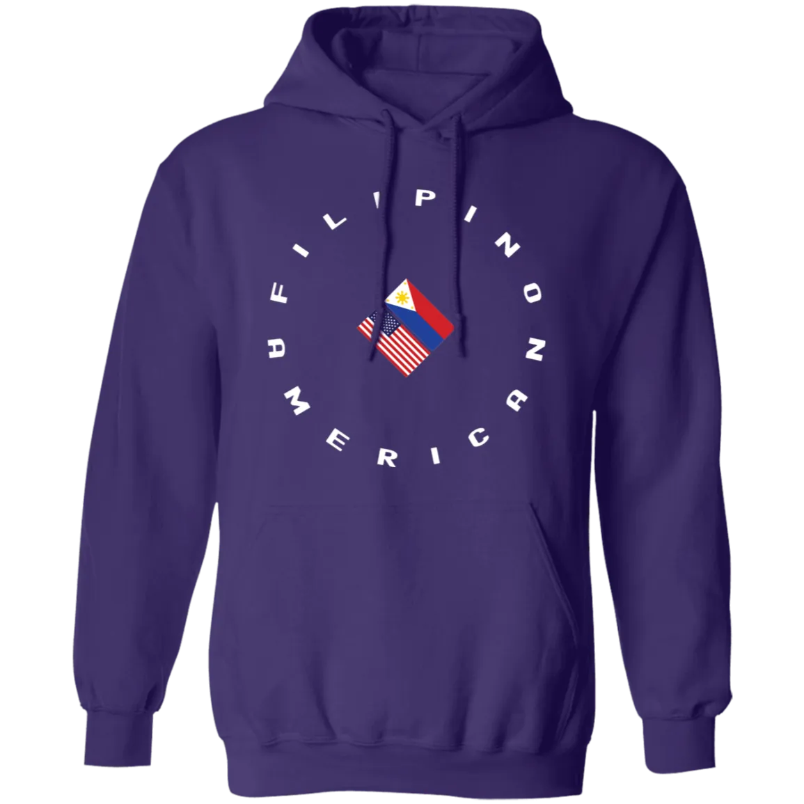 Filpino American in Circle Flags Unisex Pullover Hoodie