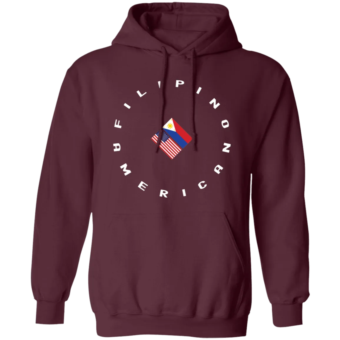 Filpino American in Circle Flags Unisex Pullover Hoodie
