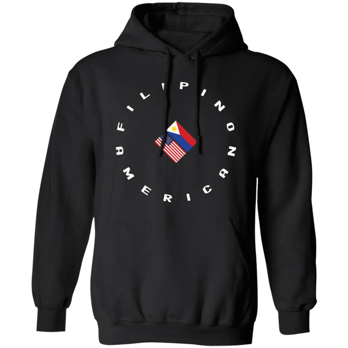 Filpino American in Circle Flags Unisex Pullover Hoodie