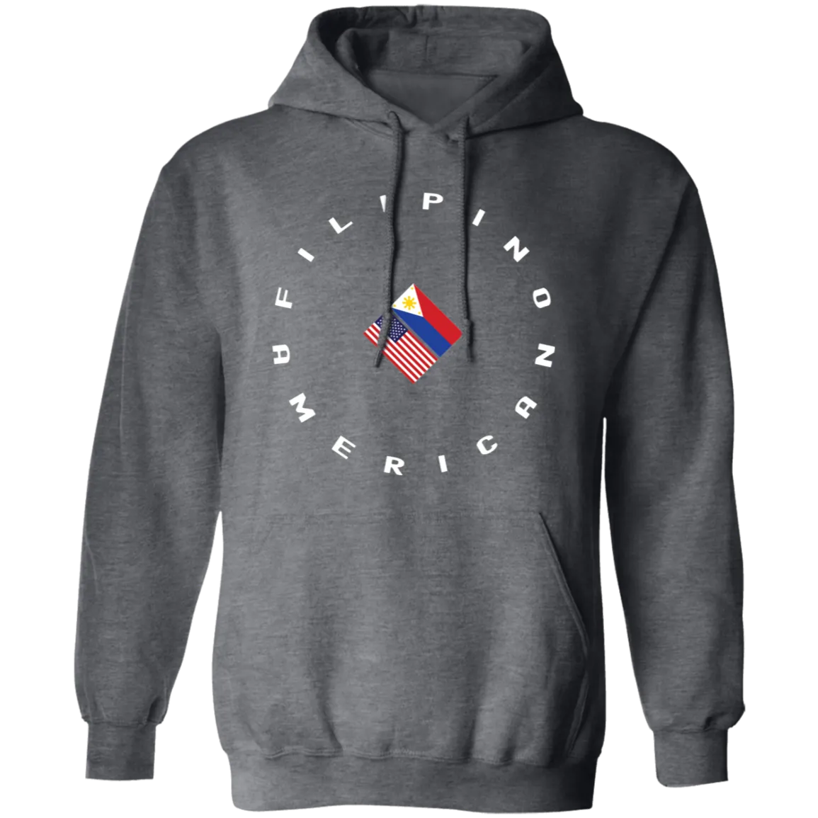 Filpino American in Circle Flags Unisex Pullover Hoodie