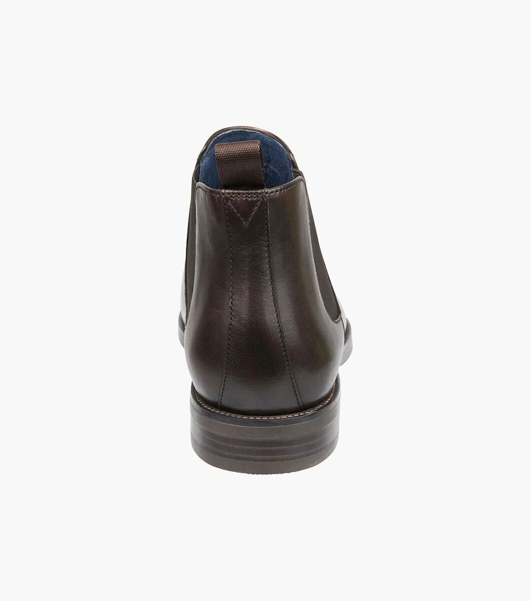 Florsheim Men's Ceduna Plain Toe Chelsea Boot - Dark Brown